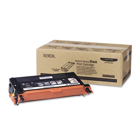 XEROX Toner Cartridge, 3000 Page, Black, Printer Model: Phaser 6180 Series 113R00722